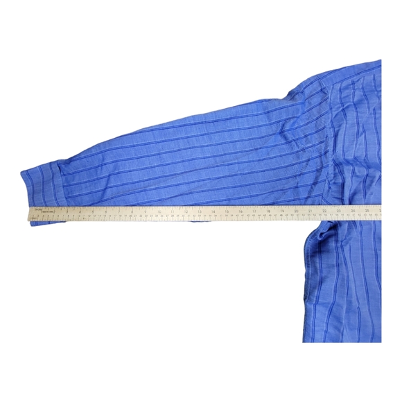 USED INSIDE OUT A(2)Z Reversible Men's Long Sleeve Blue Stripes - Picture 6 of 10